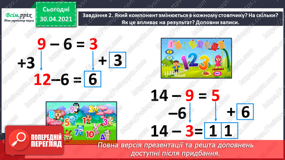 №036 - Досліджуємо залежність суми і різниці від зміни одного з компонентів16