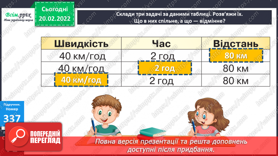 №118-122 - Складені задачі на знаходження швидкості. Розв`язування рівнянь18