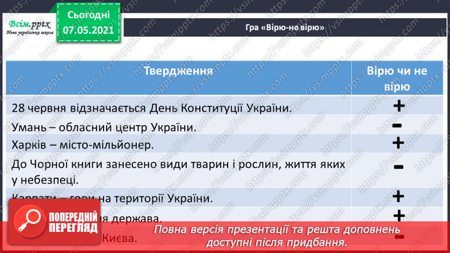 №095 - Узагальнення і систематизація знань учнів з теми «Україна – європейська держава».9