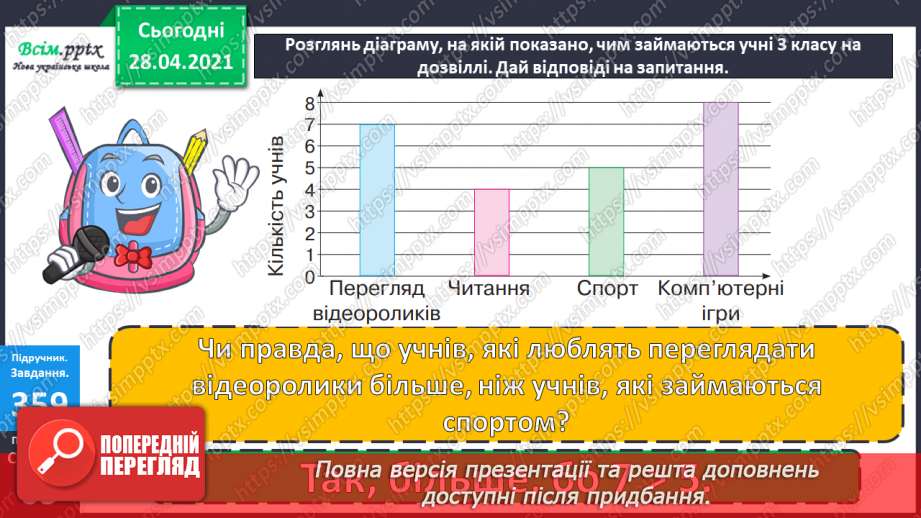 №118 - Множення чисел виду 15 · 3. Розв’язування рівнянь і задач. Робота з діаграмою.29