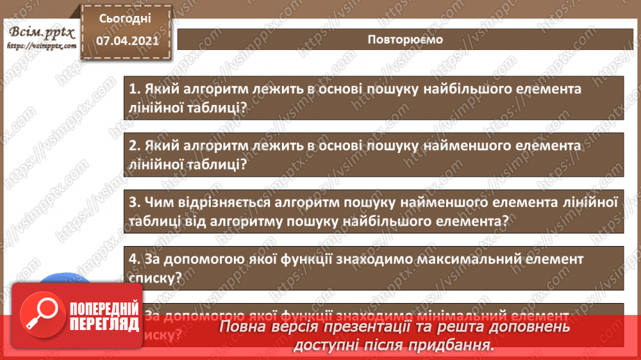 №57 - Знаходження мінімального та максимального значення списку.12