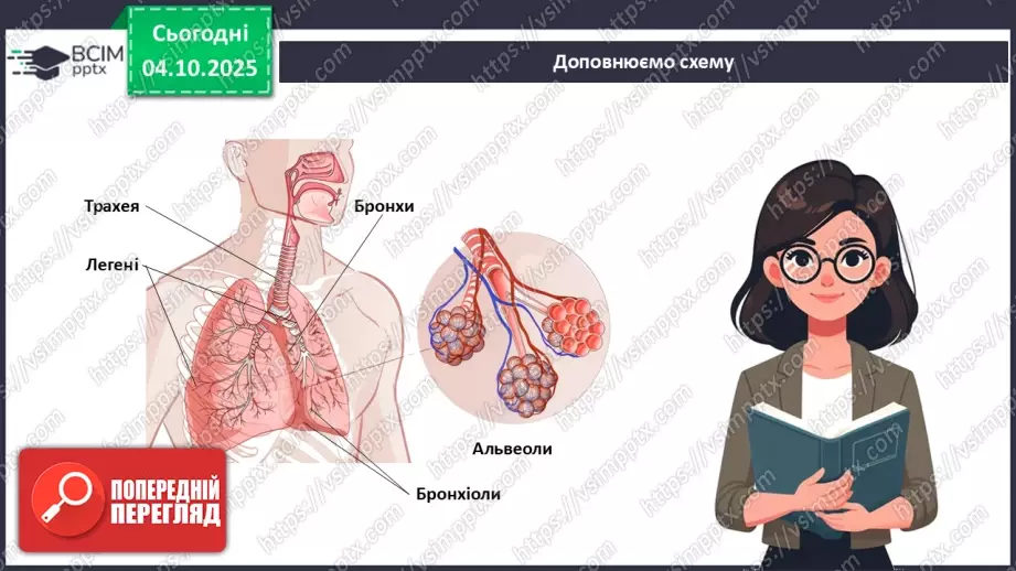 №021 - Узагальнення вивченого з теми: «Дихання як властивість живого. Будова й функції21 №021 - Узагальнення вивченого з теми: «Дихання як властивість живого. Будова й функції21