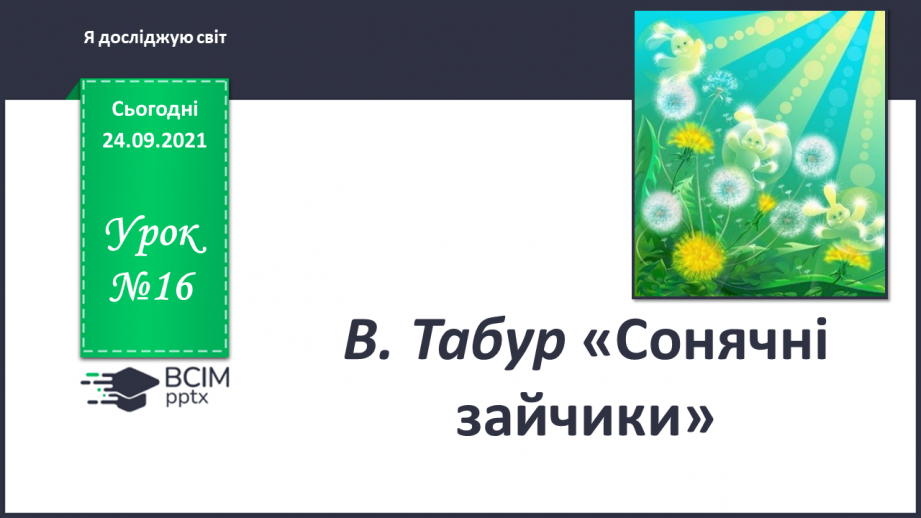 №016 - В. Табур «Сонячні зайчики»0 №016 - В. Табур «Сонячні зайчики»0