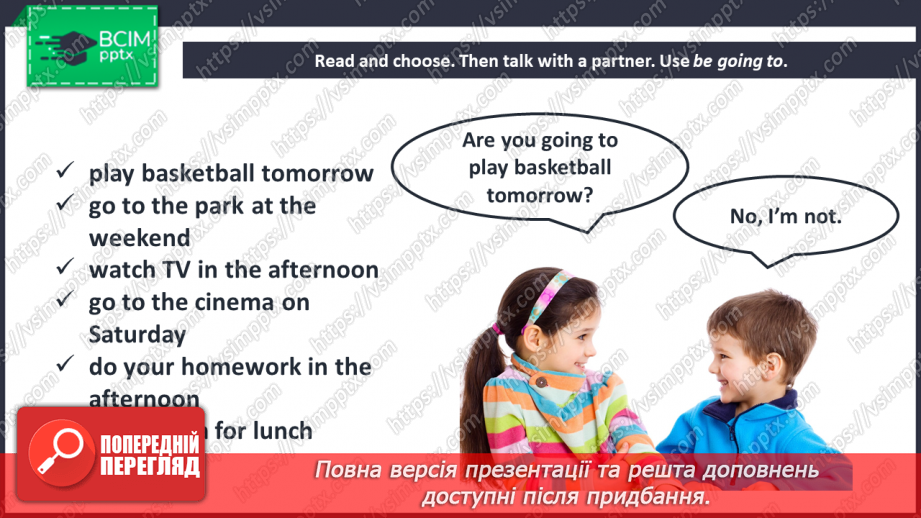 №080 - Let’s welcome to holidays! Our World. “Is he/she going to …?”, “Yes, he/she is”, “No, he/she isn’t”, “Are you/they going to …”, “Yes, we/they are”, “No, we/they aren’t”22