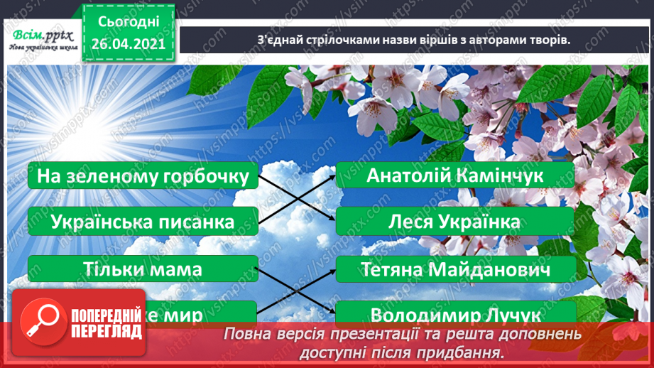 №104 - 105 - Перевіряю свої досягнення. Підсумок за розділом «Надійшла весна прекрасна…». Робота з дитячою книжкою12