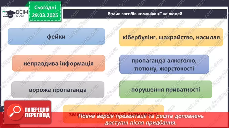 №29 - Вплив цифрового середовища на людину.5 №29 - Вплив цифрового середовища на людину.5