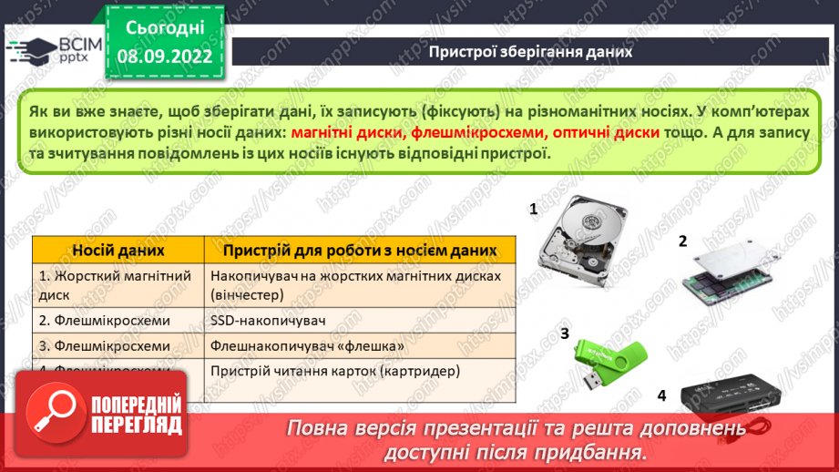 №007 - Складові комп’ютерів та їх призначення. Класифікація пристроїв комп’ютера.19