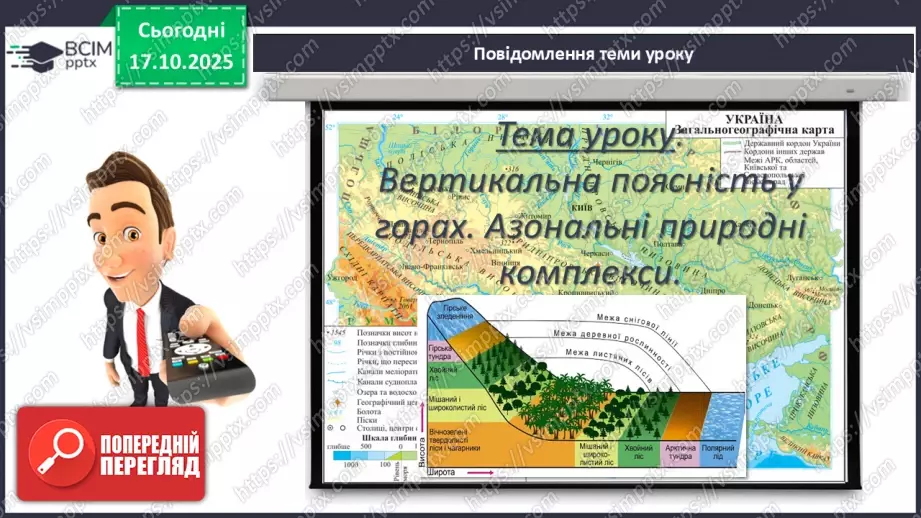 №17 - Вертикальна поясність у горах. Азональні природні комплекси.3 №17 - Вертикальна поясність у горах. Азональні природні комплекси.3