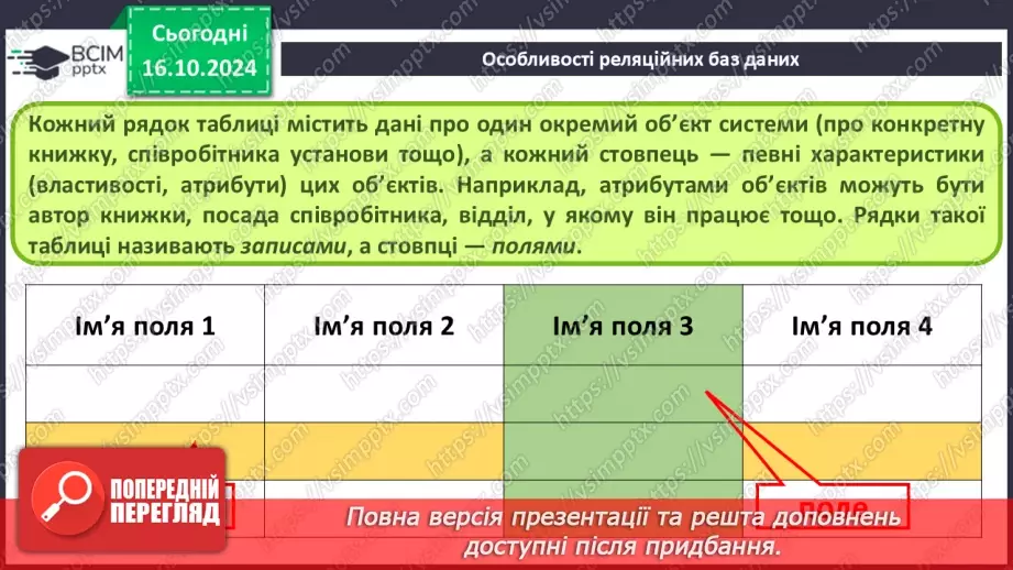 №18 - Реляційні бази даних, їхні об’єкти. Практична робота №5. Створення таблиць у реляційній базі даних.5