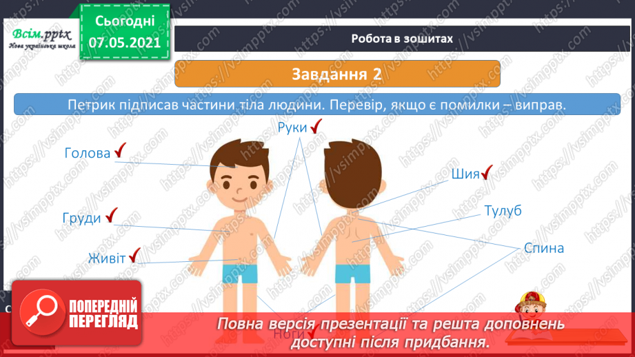 №049 - Яку будову має наше тіло29 №049 - Яку будову має наше тіло29