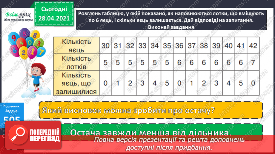 №133 - Ділення з остачею. Робота з числовим променем. Розв’язування задач.16