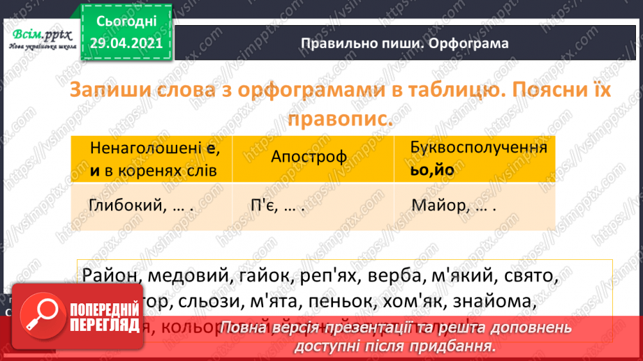 №021 - Наголошені і ненаголошені голосні Правильно пишу. Орфограма. Робота з орфографічним словником16