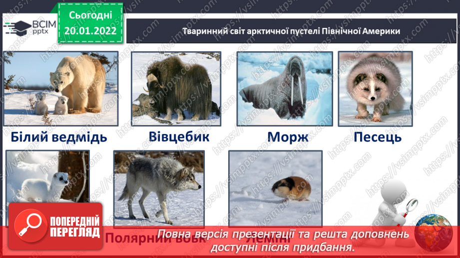 №059 - Рослинний і тваринний світ Північної Америки10 №059 - Рослинний і тваринний світ Північної Америки10