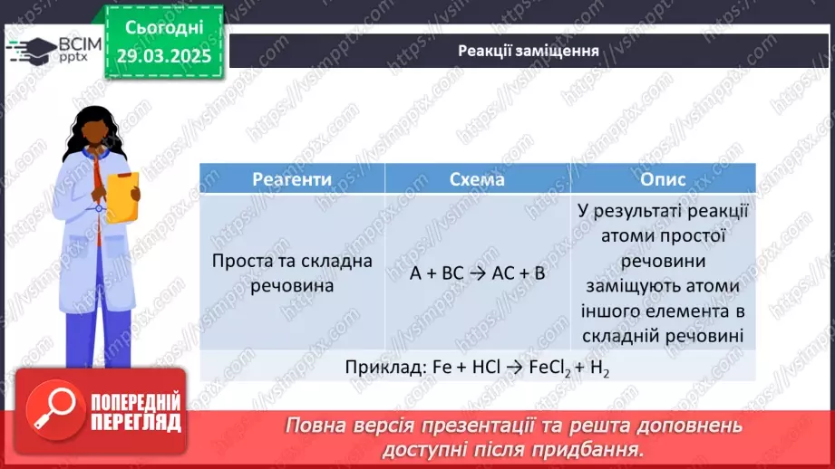 №029-30 - Хімічні реакції. Схема хімічної реакції20 №029-30 - Хімічні реакції. Схема хімічної реакції20