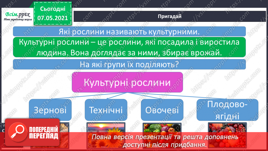 №041 - Різноманітність культурних рослин. Значення рослин4 №041 - Різноманітність культурних рослин. Значення рослин4