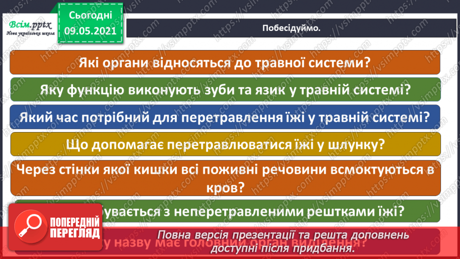 №088 - Які органи допомагають людині перетравлювати їжу?13