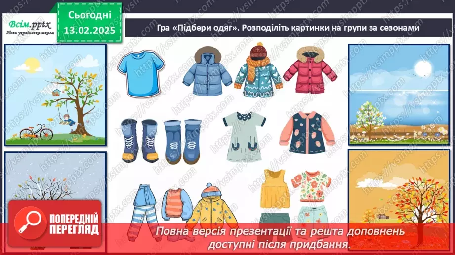 №23 - Основні відомості про правила догляду за одягом і взуттям. Поділ одягу та взуття відповідно до сезону.11