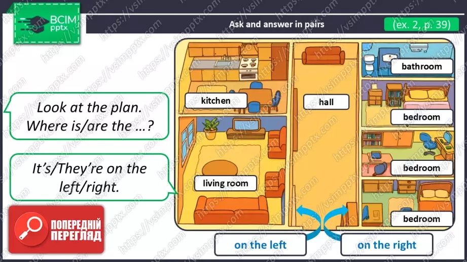 №024 - Будинок у селі: кімнати та розташування. Розвиток навичок сприймання на слух  та  усної  взаємодії. Робота в парах. The House in the Village: Rooms and Location.14 №024 - Будинок у селі: кімнати та розташування. Розвиток навичок сприймання на слух  та  усної  взаємодії. Робота в парах. The House in the Village: Rooms and Location.14