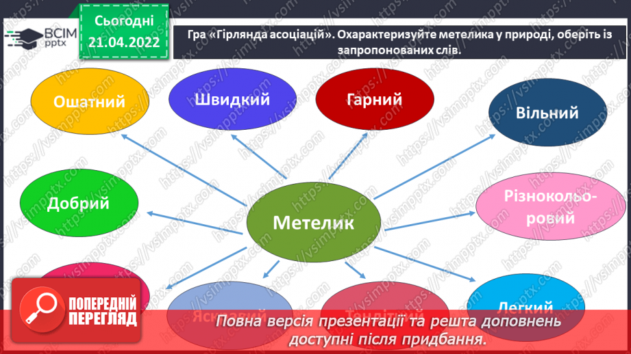 №031-32 - Особливості форми метелика. Основні і похідні, теплі і холодні кольори (повторення).4