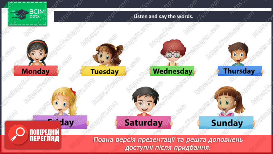 №008 - My week. Days of the week.6