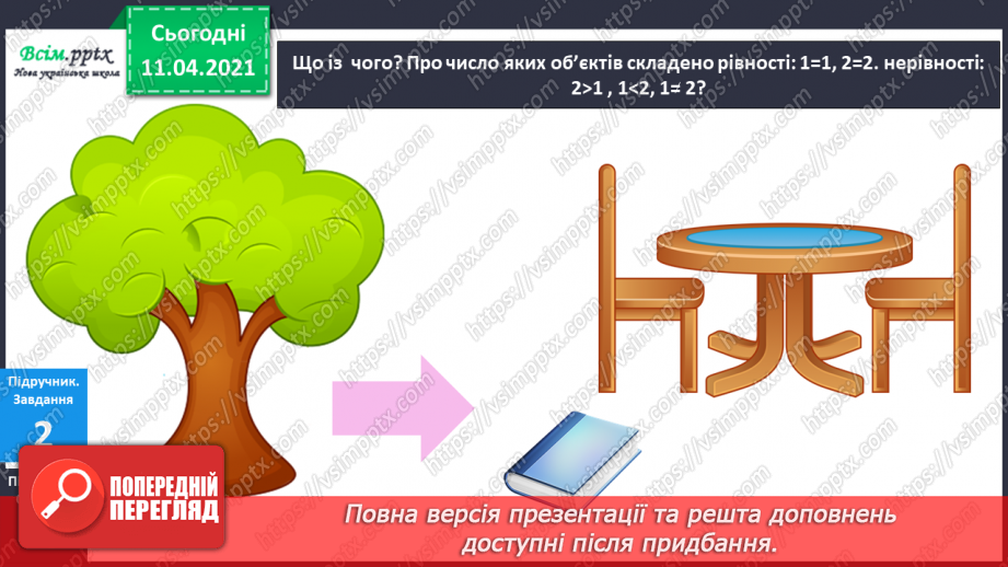 №013 - Порівняння чисел. Знаки «=», «≠», «» Письмо цифри 2.9