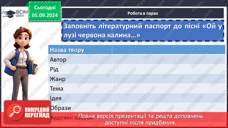 №06 - Патріотичні пісні літературного походження. Богдан Лепкий «Журавлі», Степан Чарнецький «Ой у лузі червона калина...»19