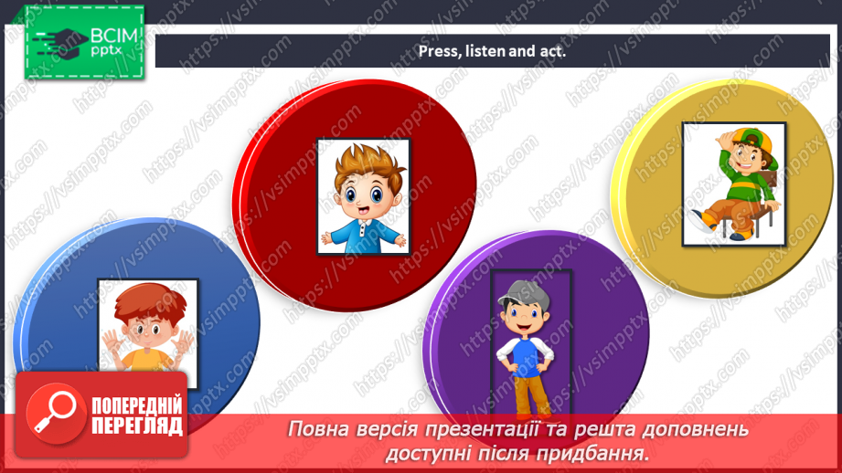 №007 - Introduction. Classroom instructions. “Hands up!”, “Hands down!”, “Stand up!”, “Sit down!”13