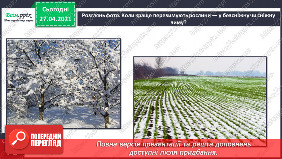 №055 - Чому люди повинні піклуватися про рослини й тварин узимку?13