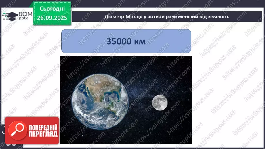 №0018 - Місяць — природний супутник Землі.6 №0018 - Місяць — природний супутник Землі.6